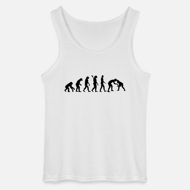 Evolution Ringen - Gildan Männer Tank Top - Weiß