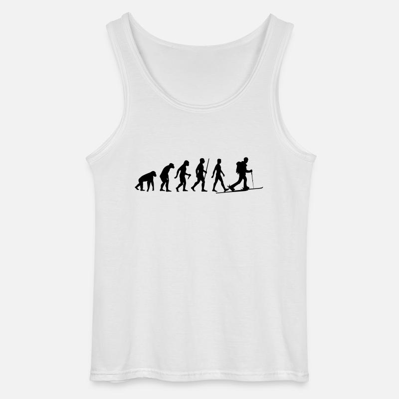 Evolution Skitour - Gildan Männer Tank Top - Weiß