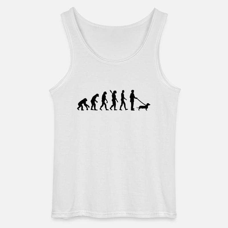 Dackel - Gildan Männer Tank Top - Weiß