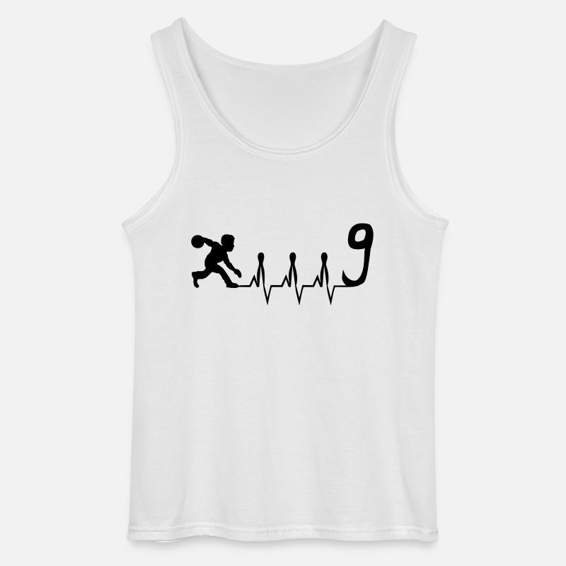 Herzschlag eines Keglers - Gildan Männer Tank Top - Weiß