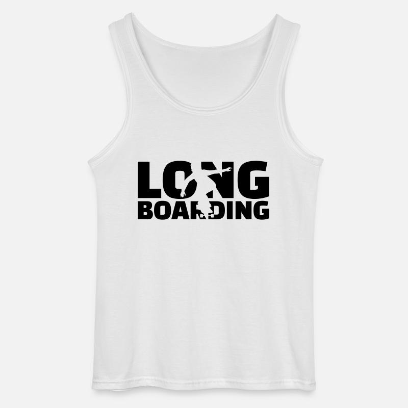 Longboard - Gildan Männer Tank Top - Weiß