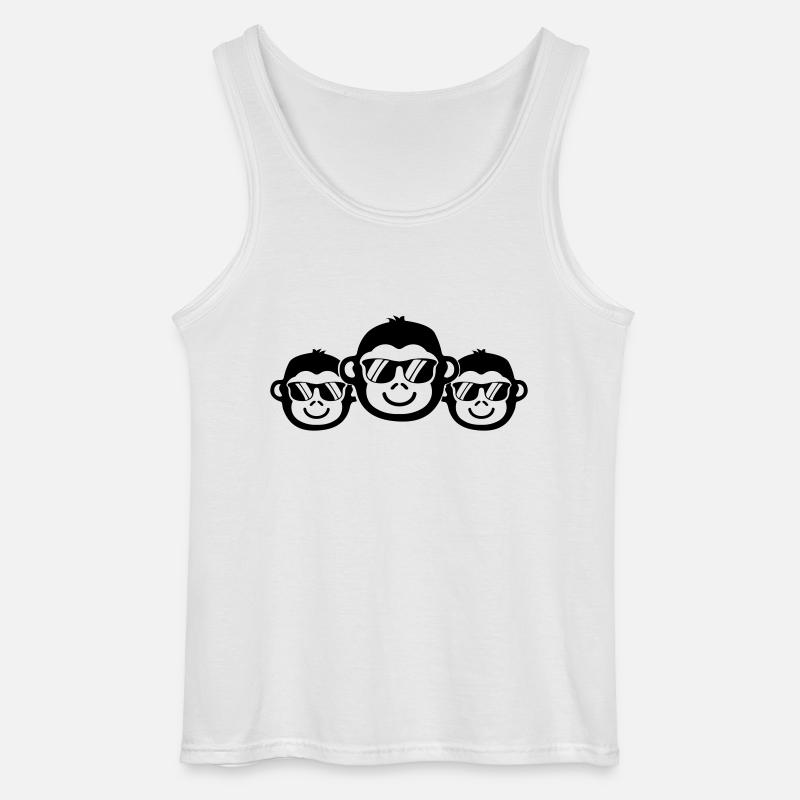 Monkey Cool 1 - Gildan Men’s Tank Top - white