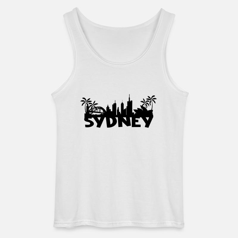 Sydney Skyline - Gildan Männer Tank Top - Weiß