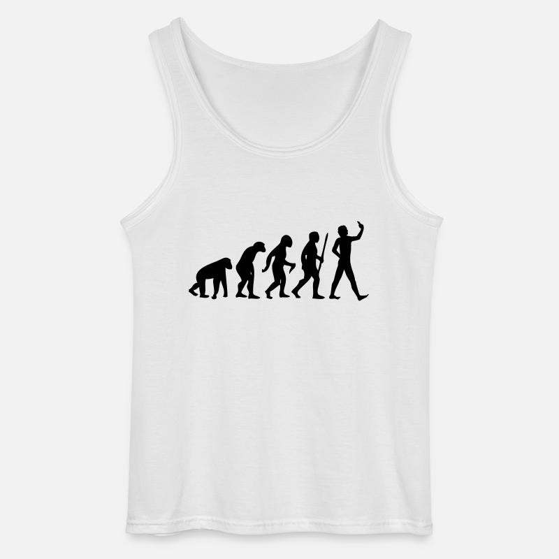 Evolution #Selfie - Gildan Men’s Tank Top - white