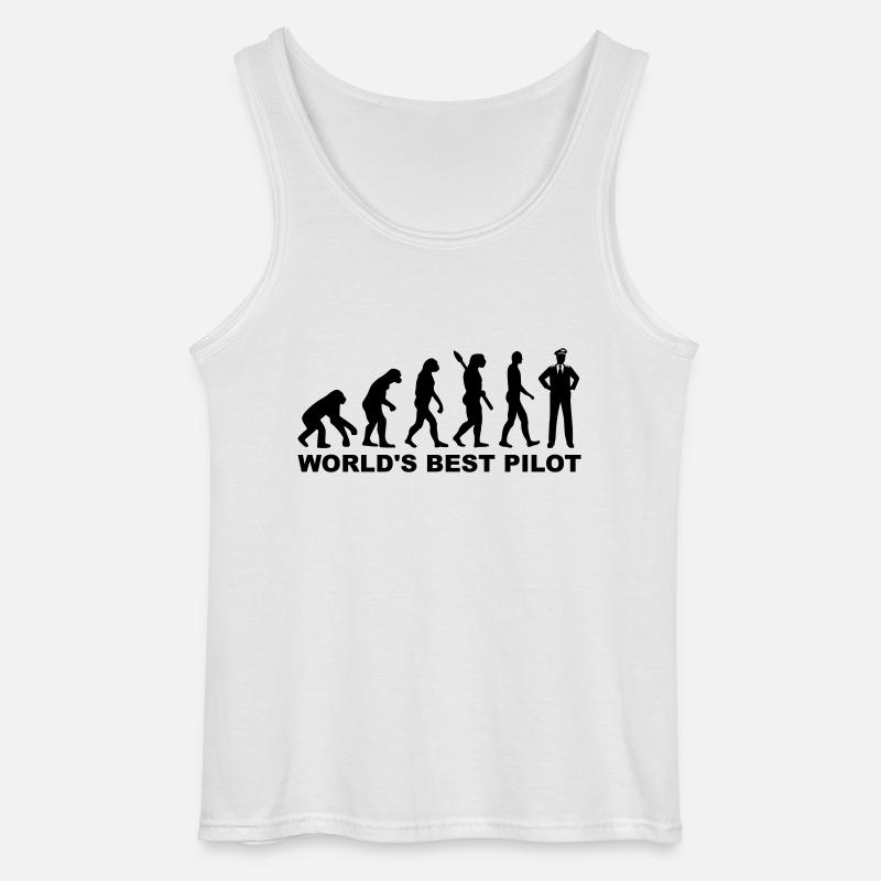 Pilot - Gildan Männer Tank Top - Weiß