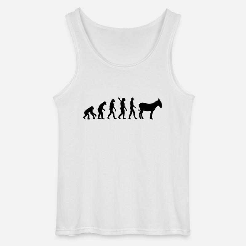 Evolution Bourrique - Débardeur Gildan Homme - blanc