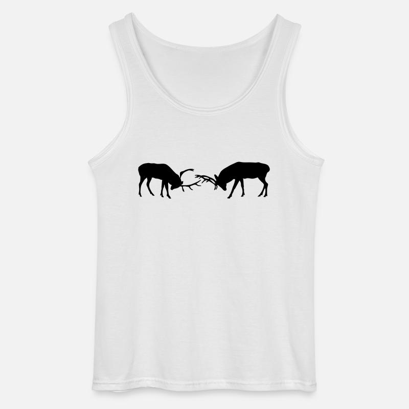 hirsch - geweih - jagd - jäger - Gildan Männer Tank Top - Weiß