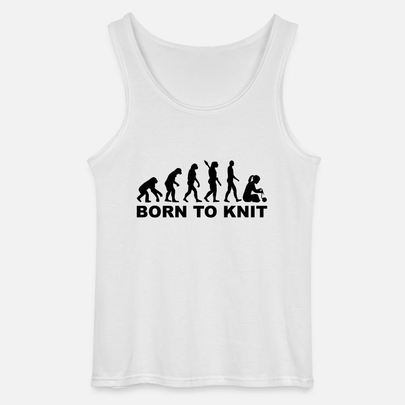 Evolution Knitting - Gildan Men’s Tank Top - white