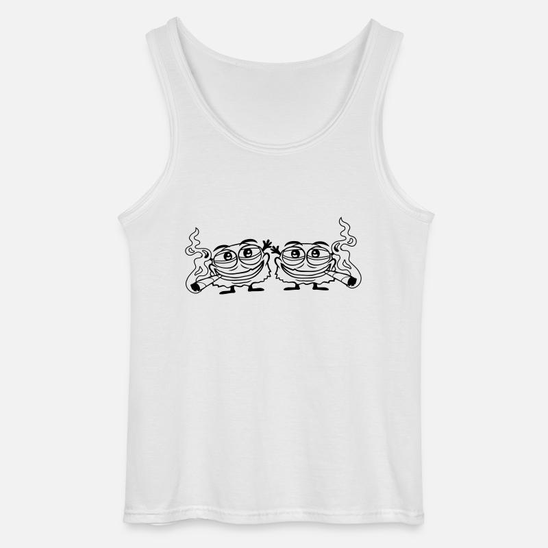 Team Hanf rauchende Monster - Gildan Männer Tank Top - Weiß