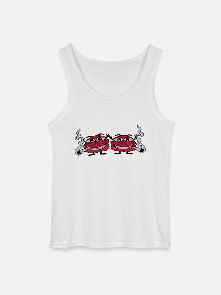 2 hemp-smoking monsters - Gildan Men’s Tank Top - white