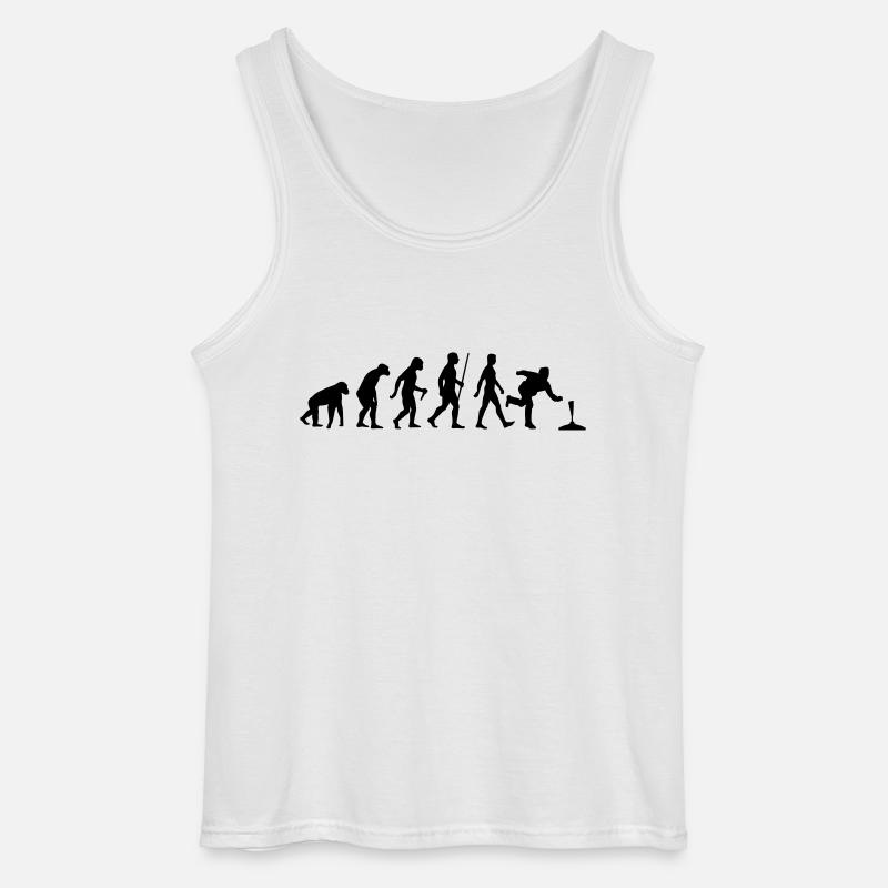 Evolution Stockschiessen - Gildan Männer Tank Top - Weiß