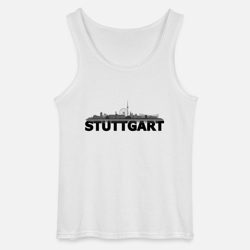 stuttgart_dunkel - Gildan Männer Tank Top - Weiß