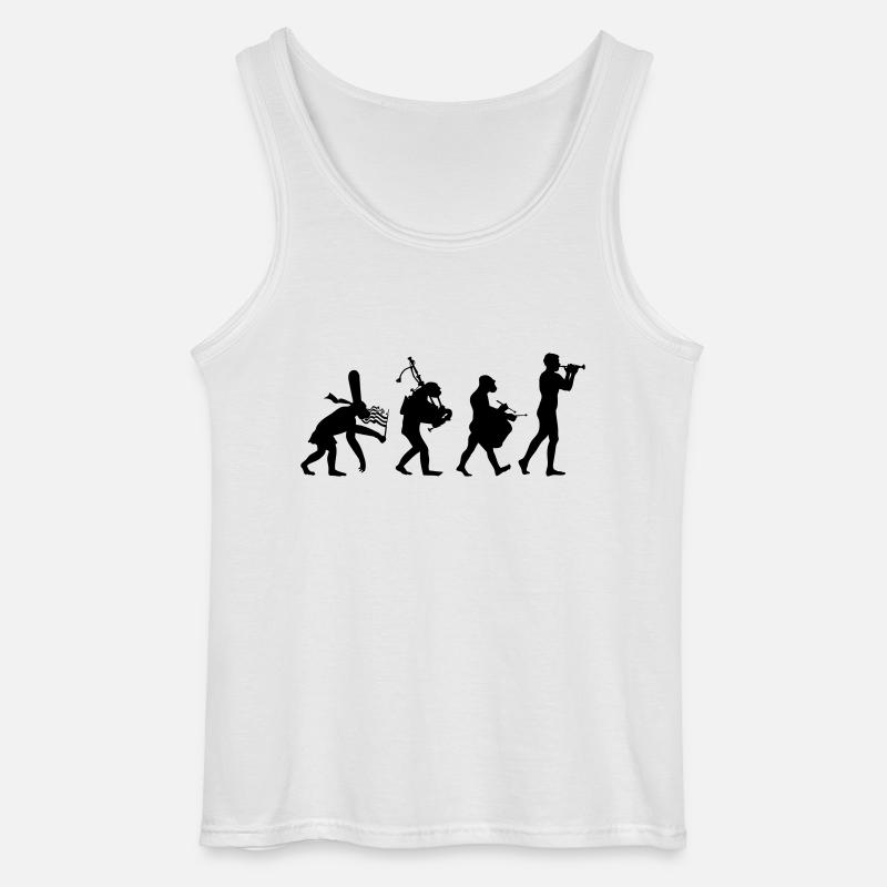 évolution bombarde 2 bagad - Débardeur Gildan Homme - blanc