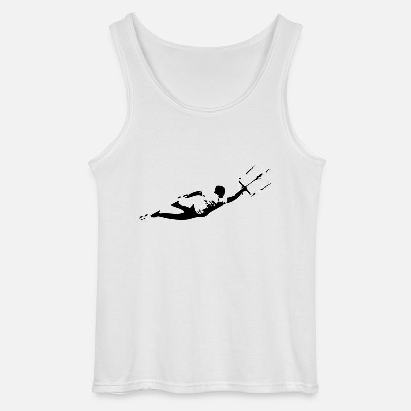 Unhooked Kitesurfing - Gildan Männer Tank Top - Weiß