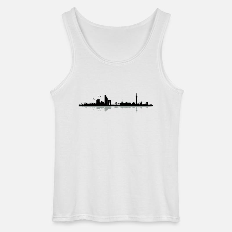 Düsseldorf Skyline - Gildan Männer Tank Top - Weiß
