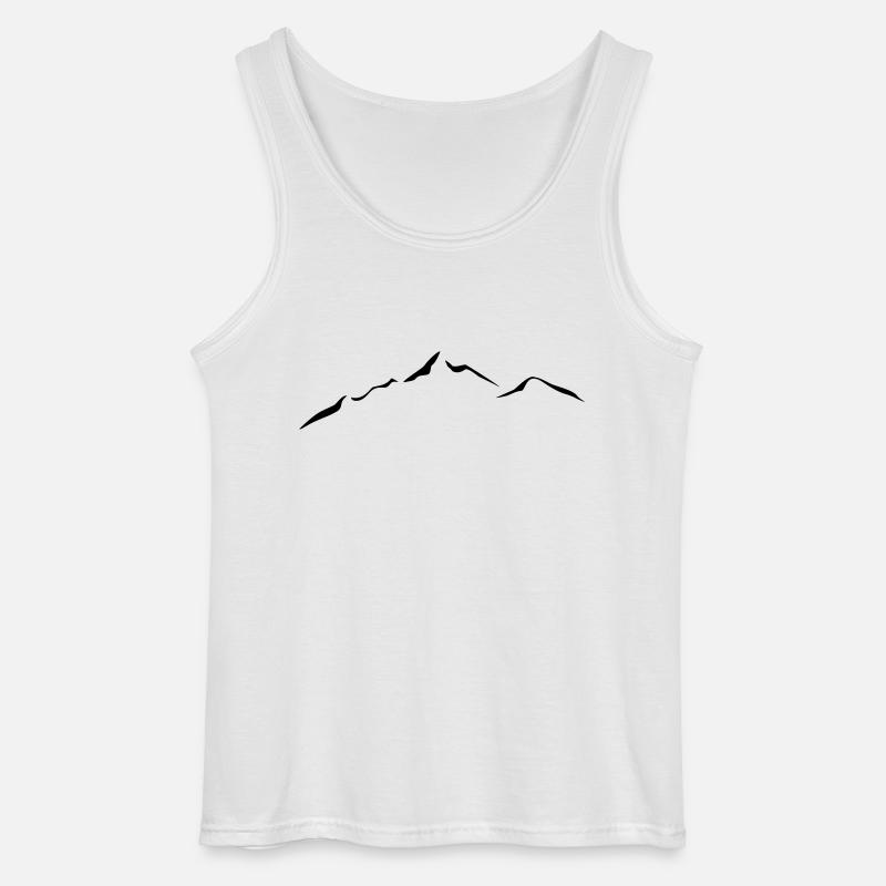 berge4a - Gildan Männer Tank Top - Weiß