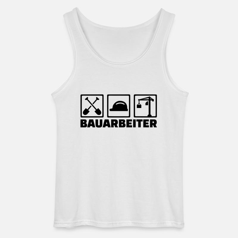Bauarbeiter - Gildan Männer Tank Top - Weiß