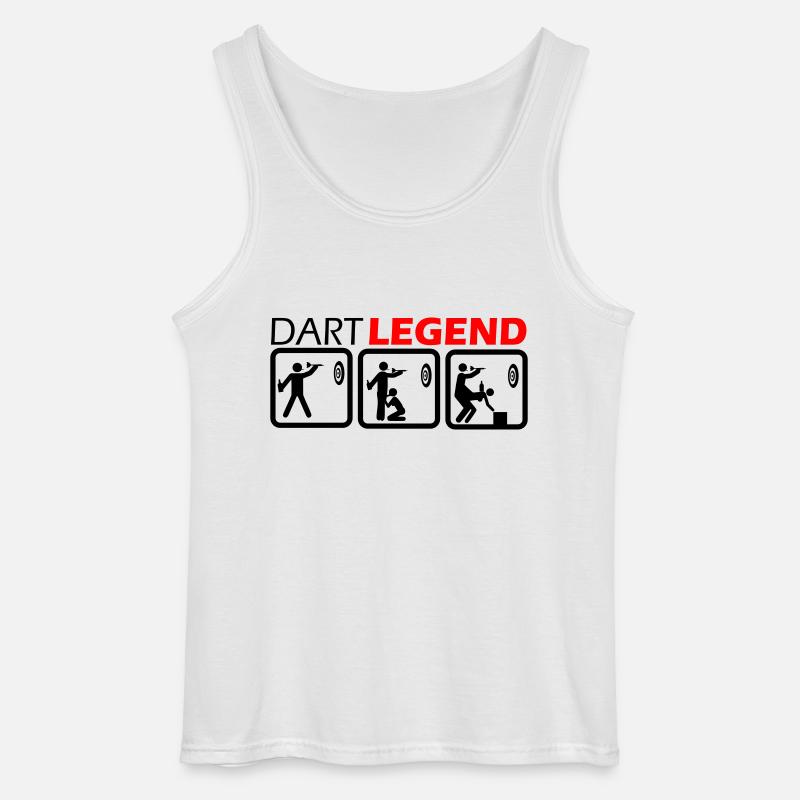 Dart Legend - Gildan Männer Tank Top - Weiß
