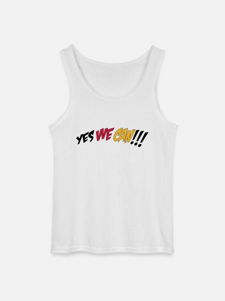 yes we can - Gildan Men’s Tank Top - white