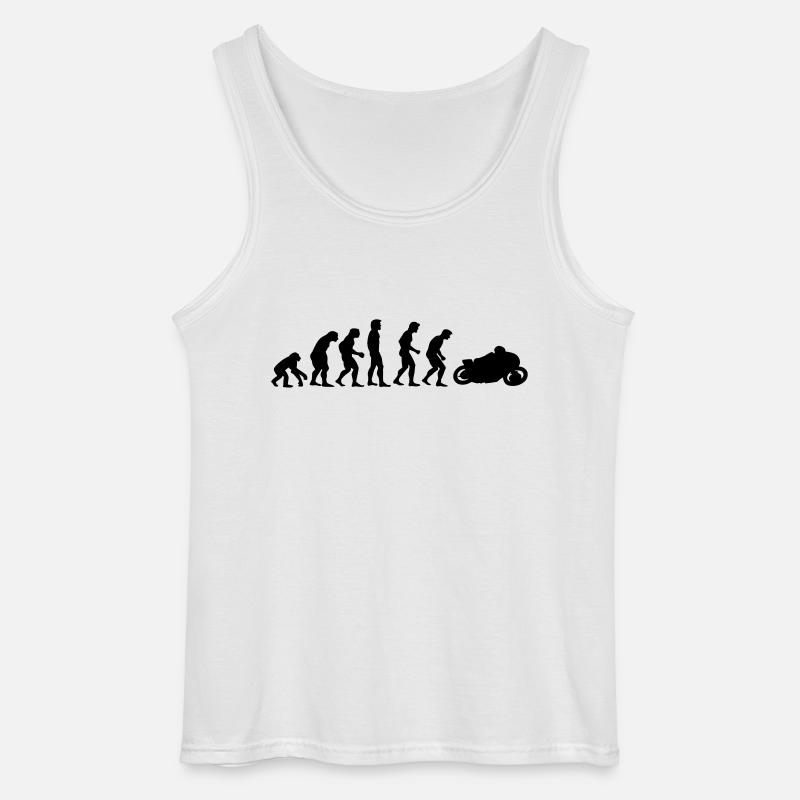 motorcycle evolution - Gildan Men’s Tank Top - white