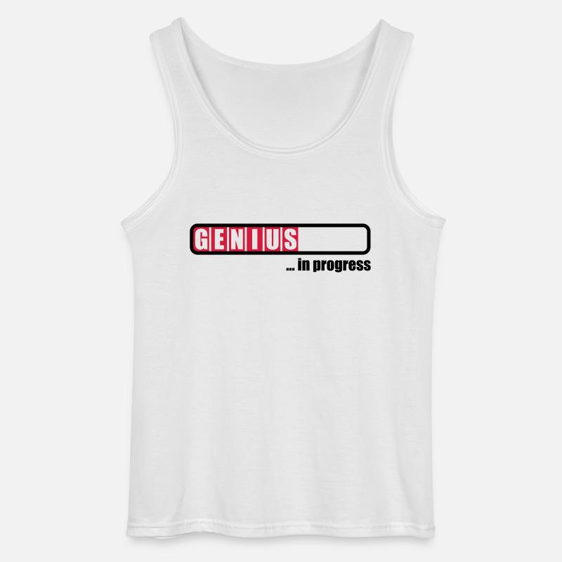 Genius in progress - Gildan Männer Tank Top - Weiß