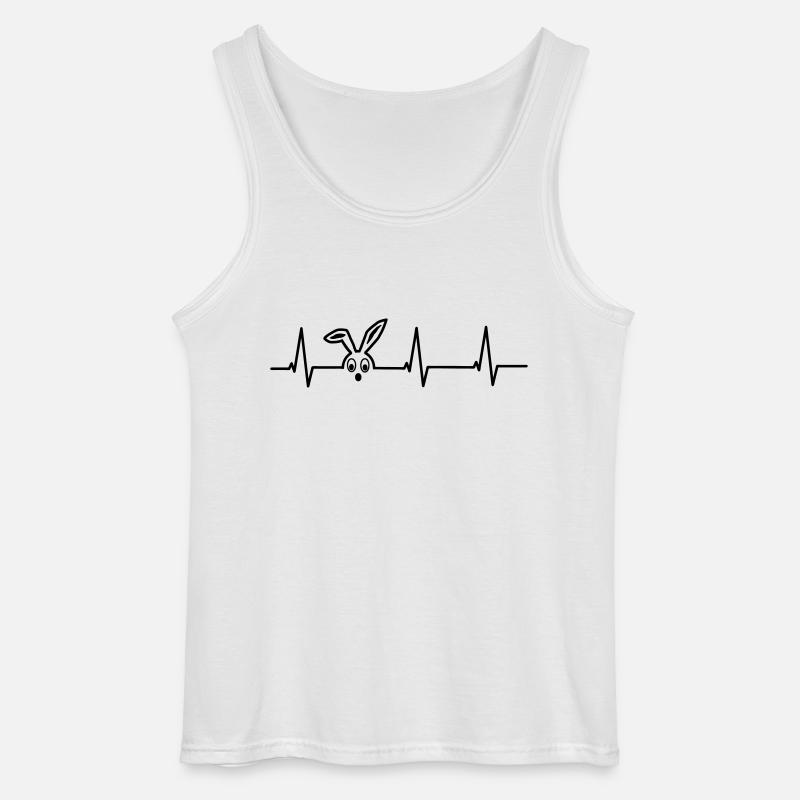 Hasenherzschlag - Gildan Männer Tank Top - Weiß