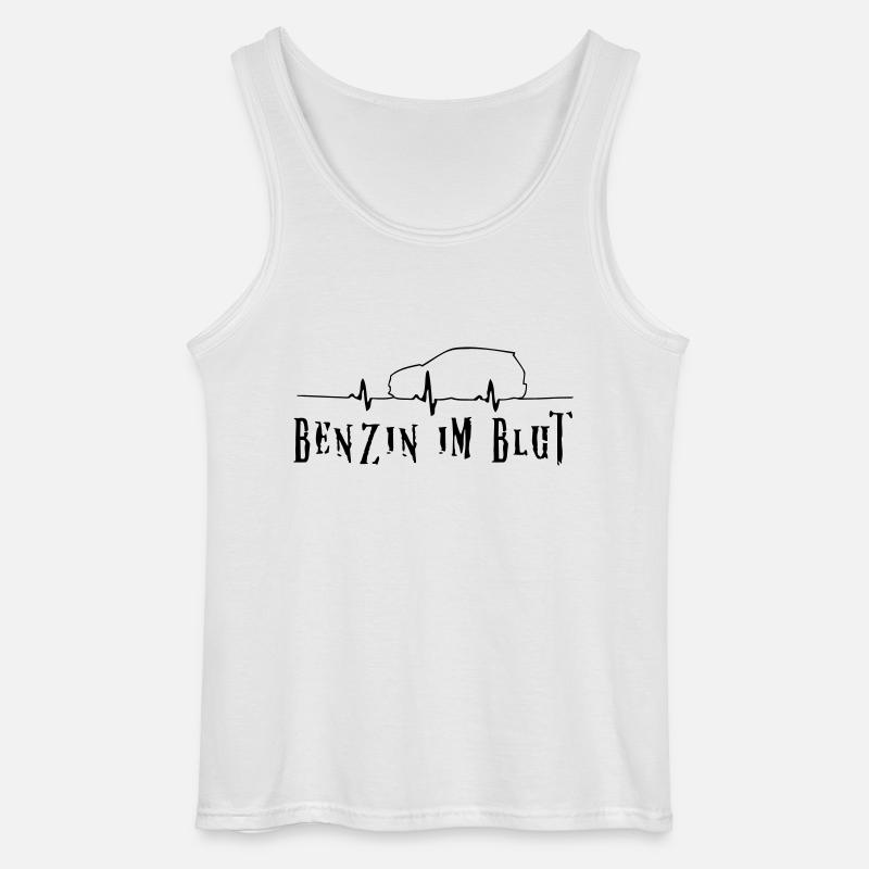 Benzinim Blut - Gildan Männer Tank Top - Weiß