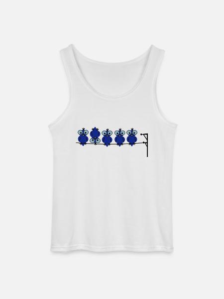 Vogel Kopf - Gildan Männer Tank Top - Weiß