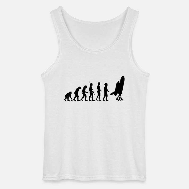 evolution_astronaut_g1 - Gildan Männer Tank Top - Weiß