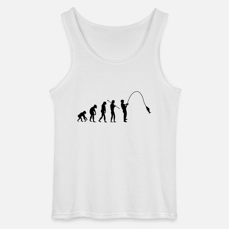fishing_evolution_001 - Gildan Men’s Tank Top - white