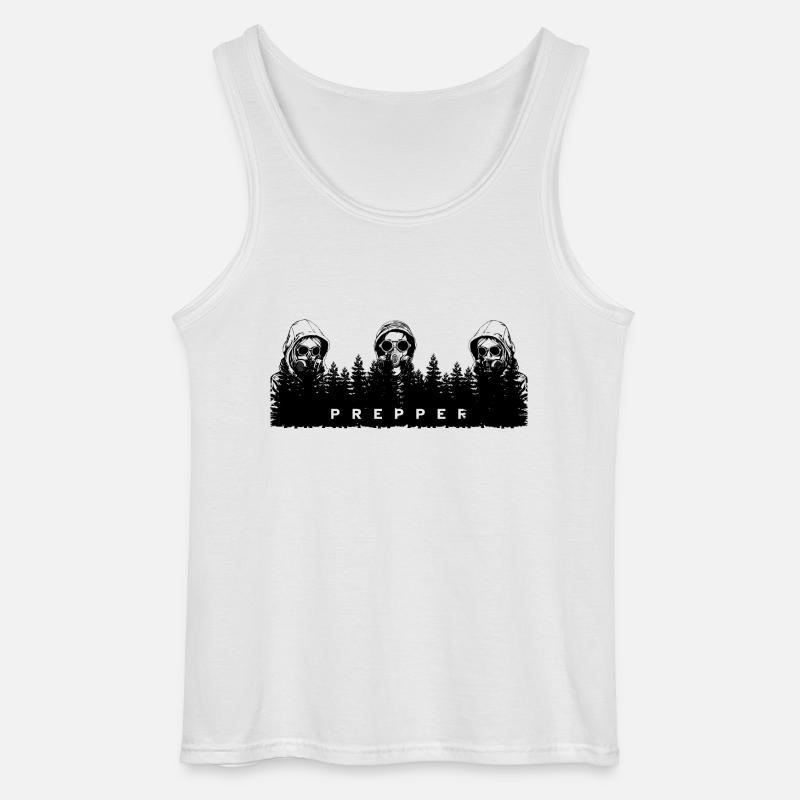 Prepper Code - Gildan Männer Tank Top - Weiß