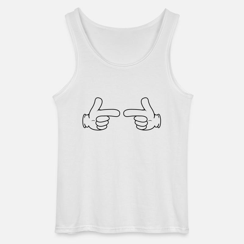 zeigefinger 2 - Gildan Männer Tank Top - Weiß