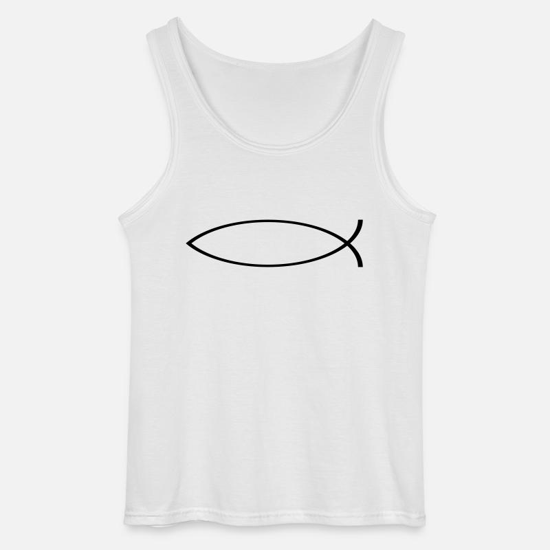 Fisch - Gildan Männer Tank Top - Weiß