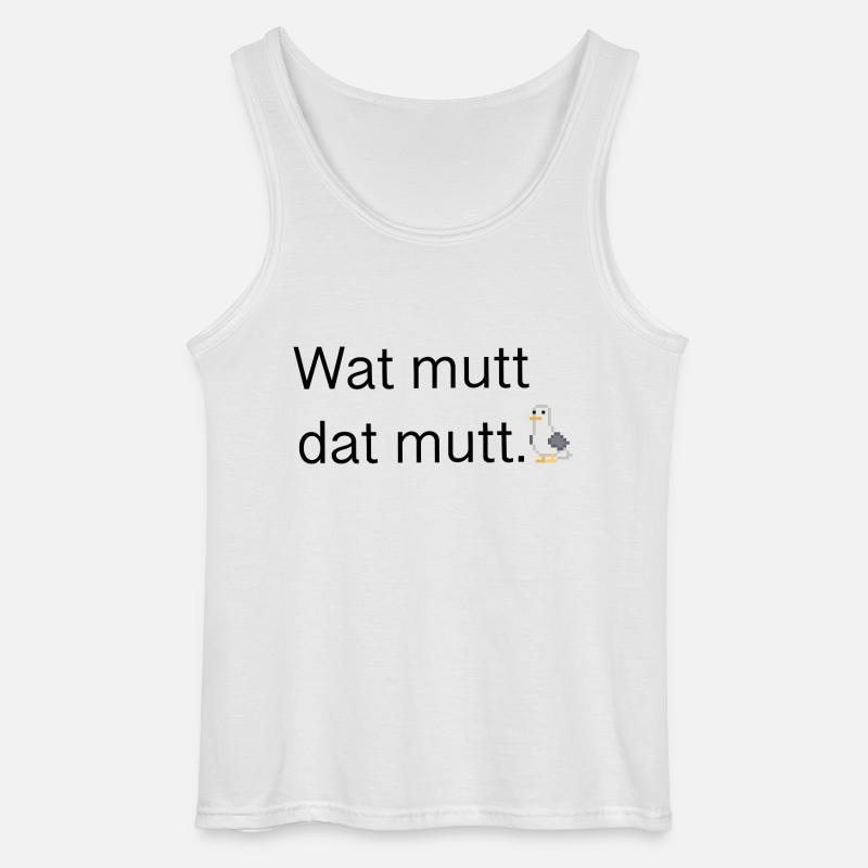 Wat mutt dat mutt - Gildan Männer Tank Top - Weiß
