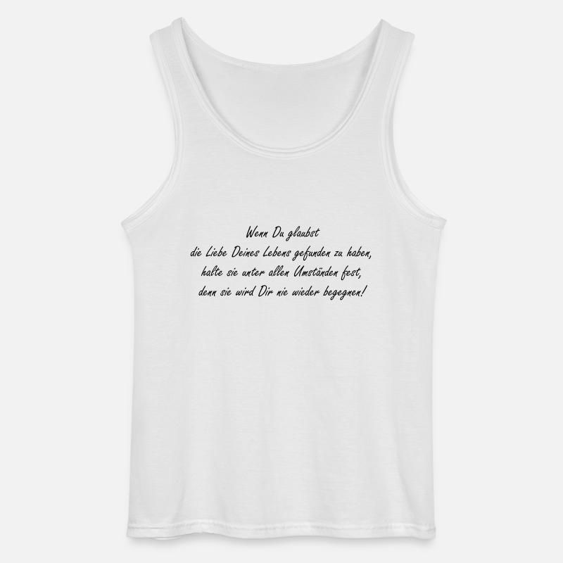 Liebe - Gildan Männer Tank Top - Weiß