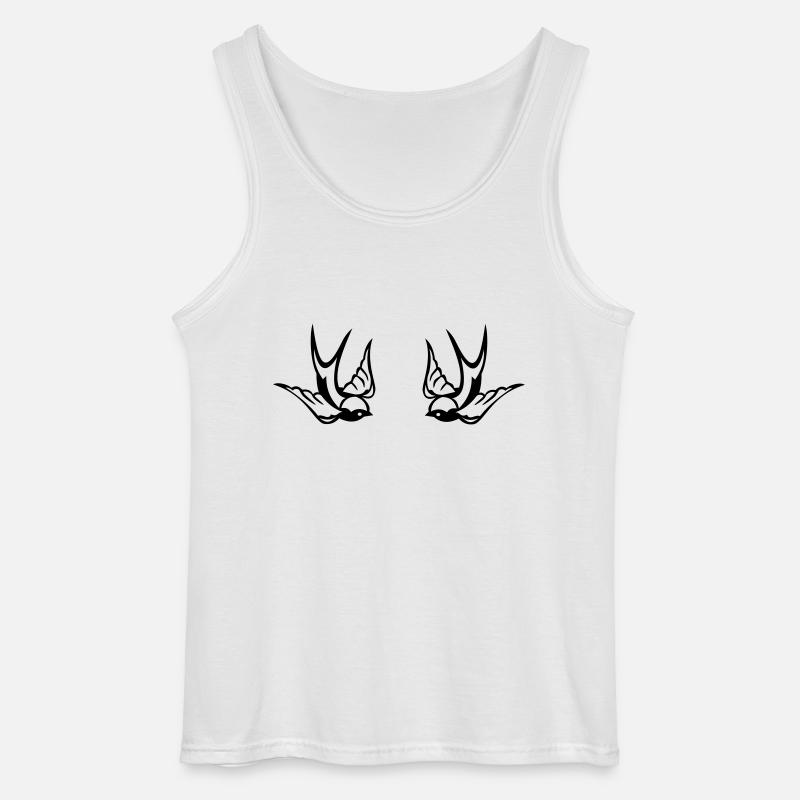 Schwalben Paar - Gildan Männer Tank Top - Weiß