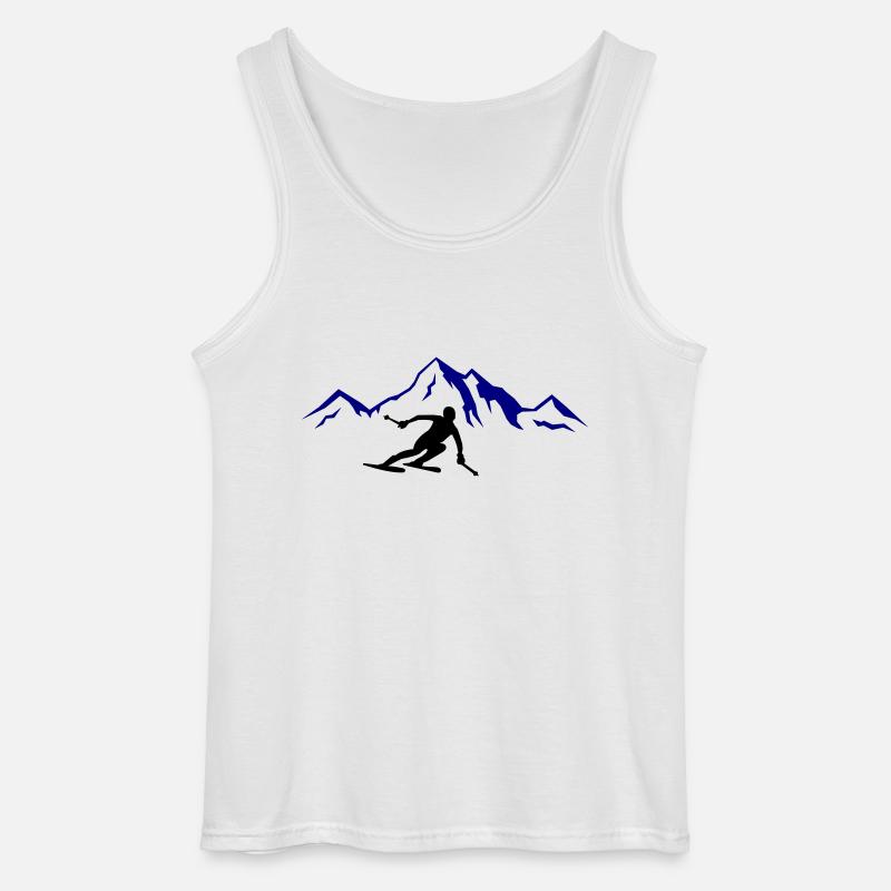 ski berge 02 - Gildan Männer Tank Top - Weiß