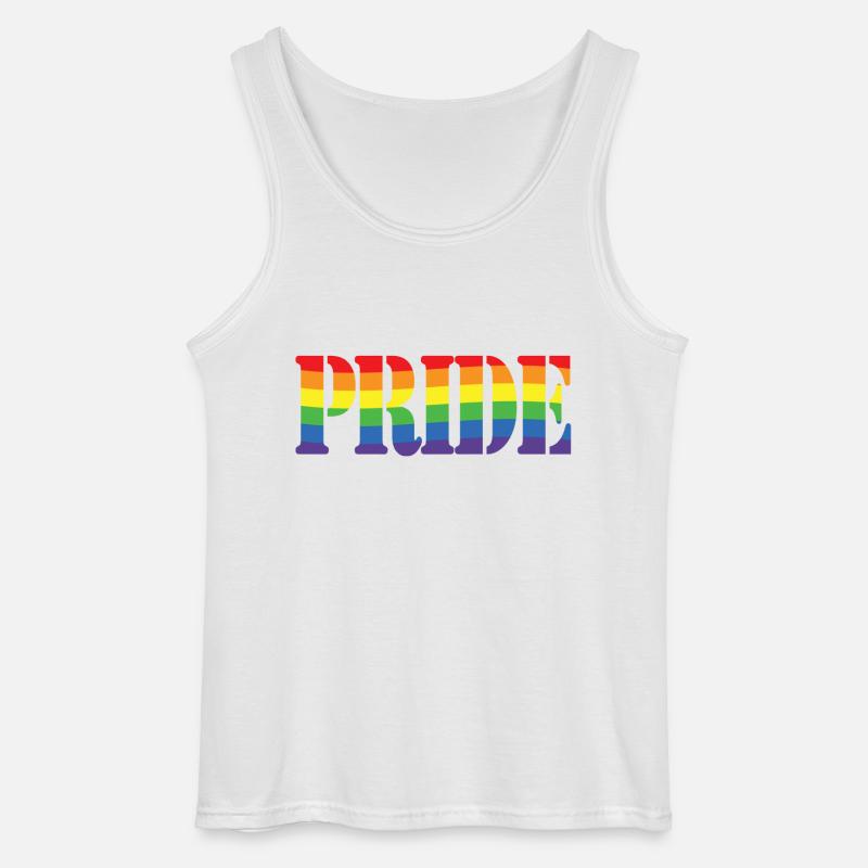 Rainbow Pride - Gildan Männer Tank Top - Weiß