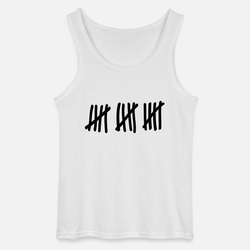 zählen - Gildan Männer Tank Top - Weiß