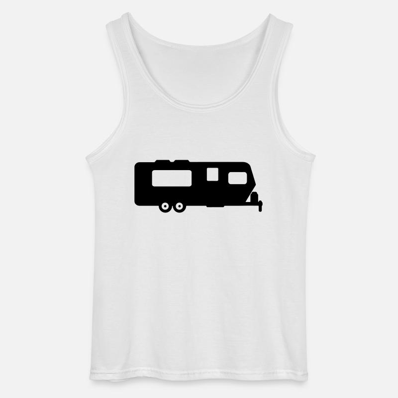 Caravan Camper - Gildan Männer Tank Top - Weiß