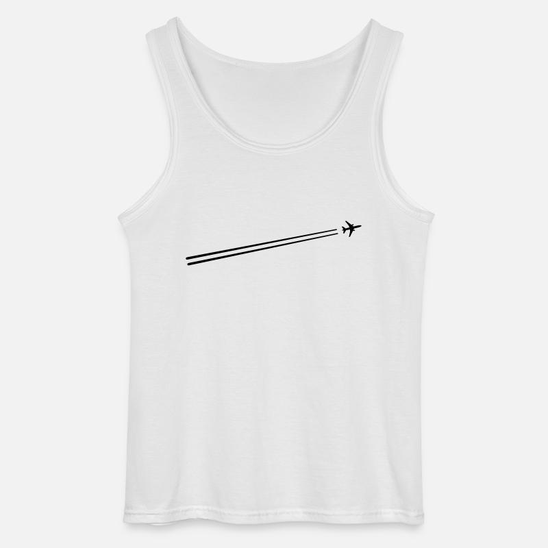 flugzeug - Gildan Männer Tank Top - Weiß