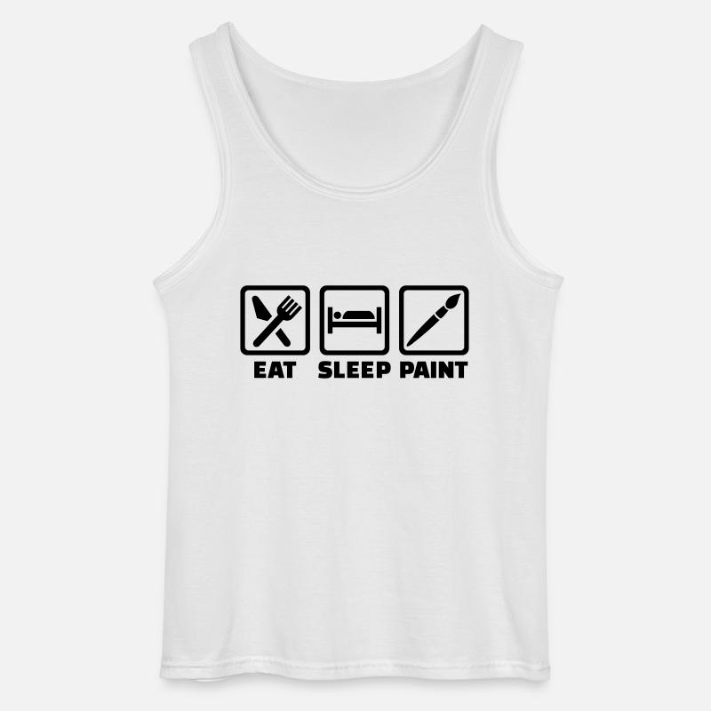 Malen - Gildan Männer Tank Top - Weiß