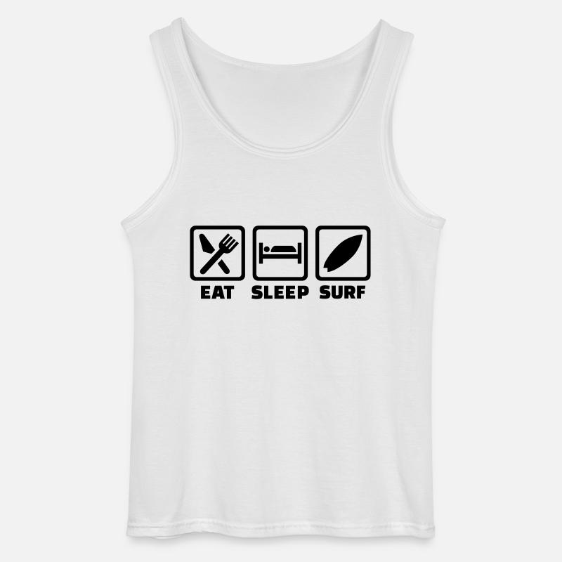 Surfen - Gildan Männer Tank Top - Weiß