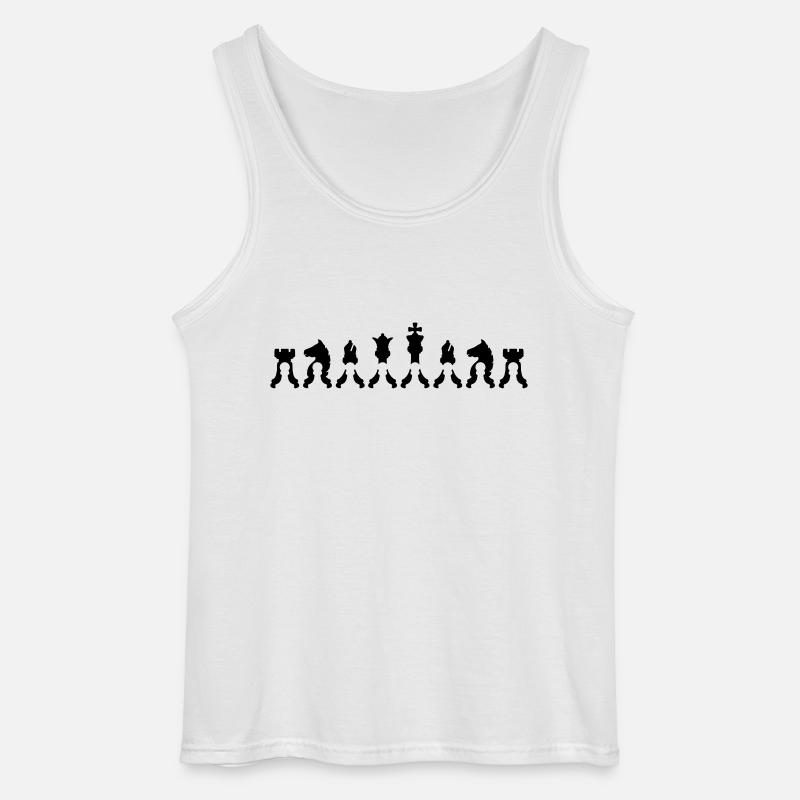 Bauer Figuren Schach - Gildan Männer Tank Top - Weiß