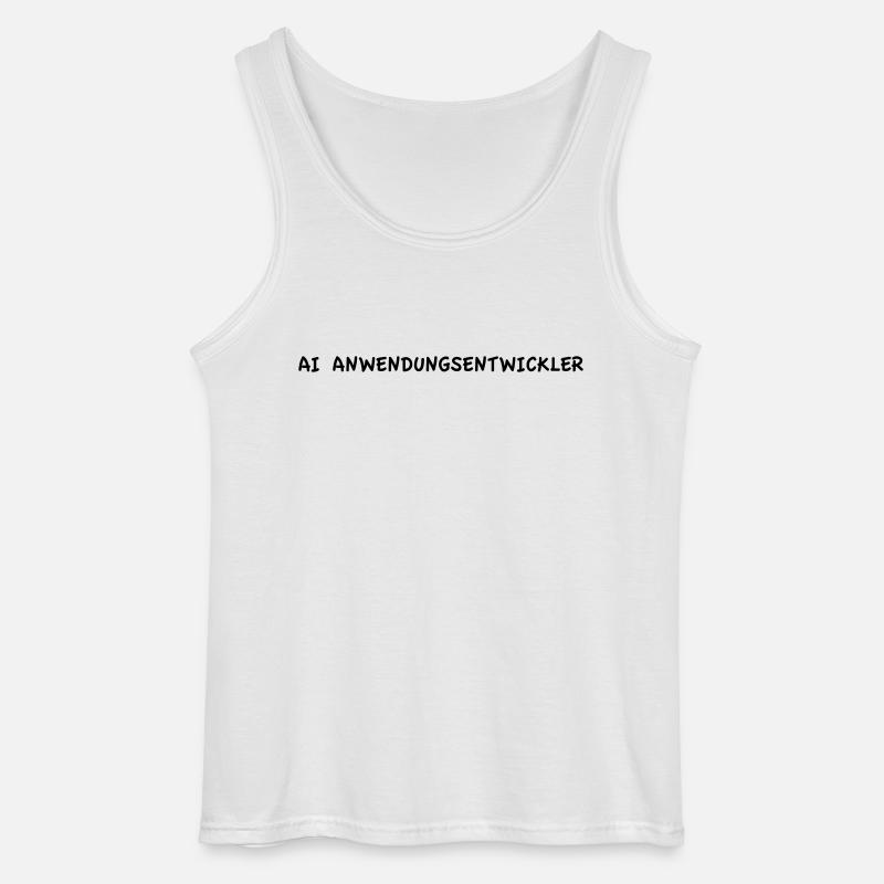 AI Application Developer - Gildan Men’s Tank Top - white