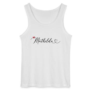 Mathilda Name Vorname Kalligrafieherz - Gildan Männer Tank Top - Weiß - Vorne - AI Model Male 185 dark (185cm)