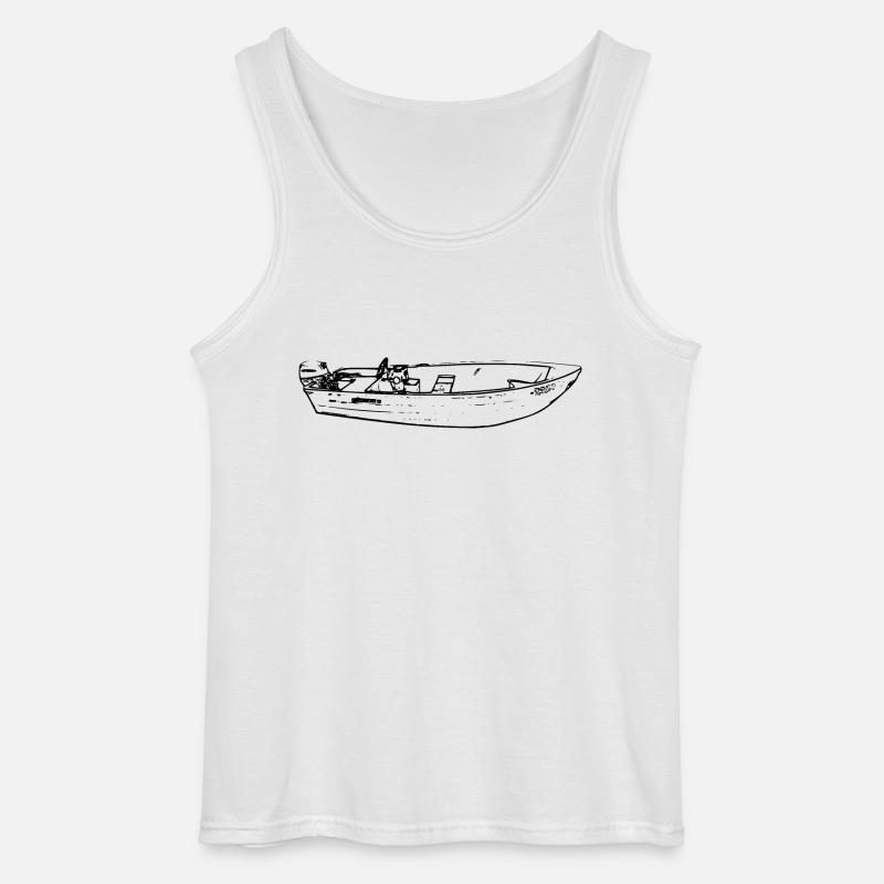 Boot - Gildan Männer Tank Top - Weiß