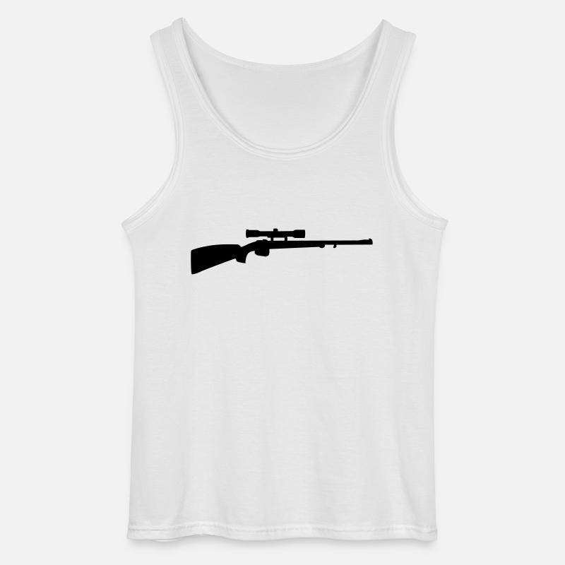 Gewehr - Gildan Männer Tank Top - Weiß