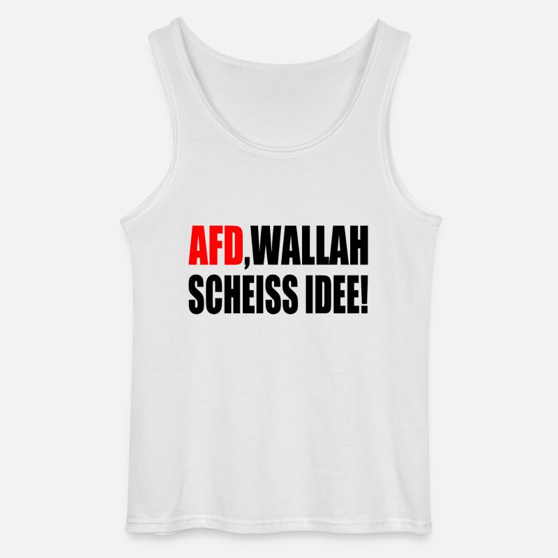 Afd wallah scheiss idee - Gildan Männer Tank Top - Weiß