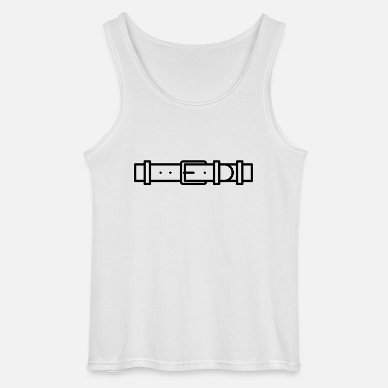 gürtel - Gildan Männer Tank Top - Weiß